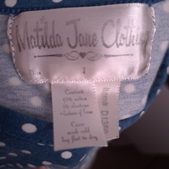 Matilda Jane Tie Sleeve Tiered Polka Dot Top - Picture 5 of 5